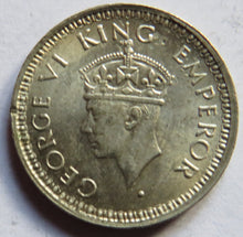 Load image into Gallery viewer, 1945 King George VI India Silver 1/4 Rupee Coin
