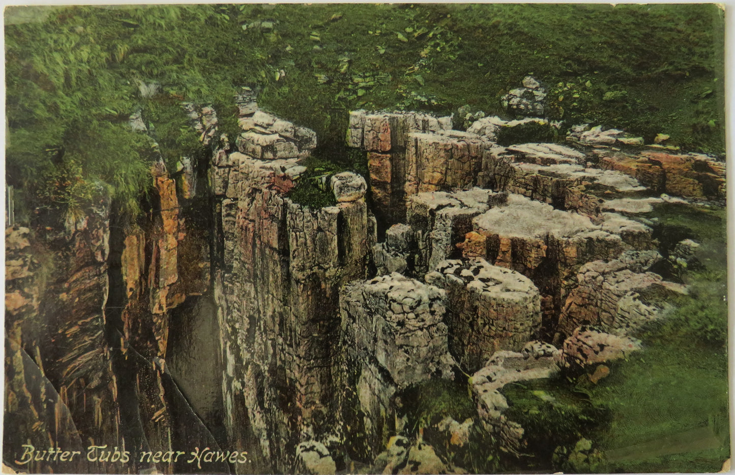 Vintage Postcard of Butter Tubs near Hawes