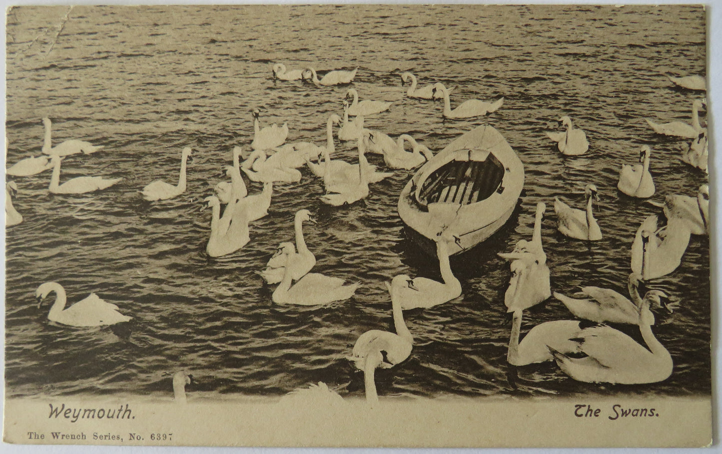 Vintage Postcard of Weymouth, The Swans, The Wrench Series