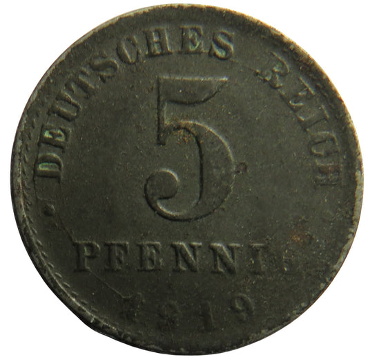 1919 Germany 5 Pfennig Coin