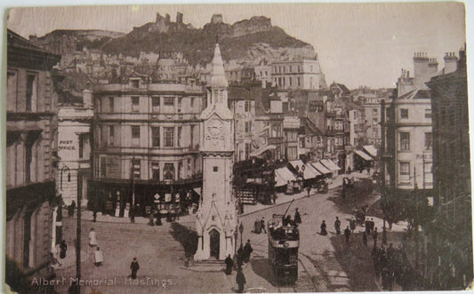 Vintage Postcard of Albert Memorial Hastings 1917