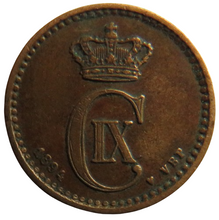 Load image into Gallery viewer, 1894 Denmark One Ore Coin
