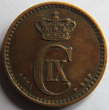 Load image into Gallery viewer, 1894 Denmark One Ore Coin
