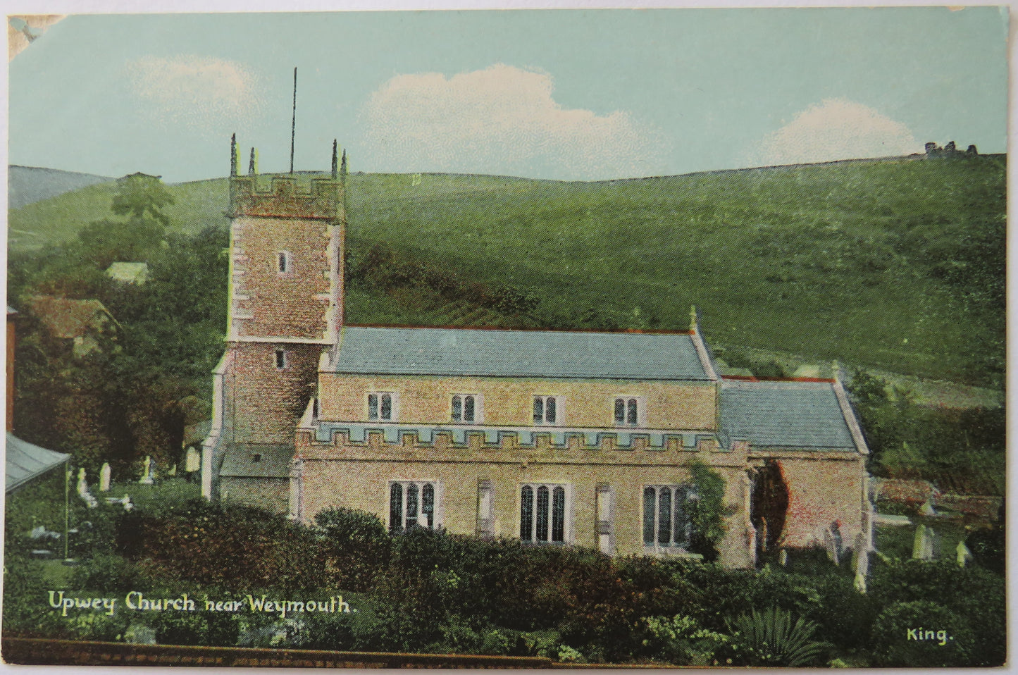 Vintage Postcard of Upwey Church near Weymouth