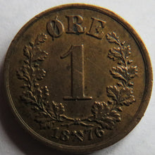 Load image into Gallery viewer, 1876 Norway One Ore Coin
