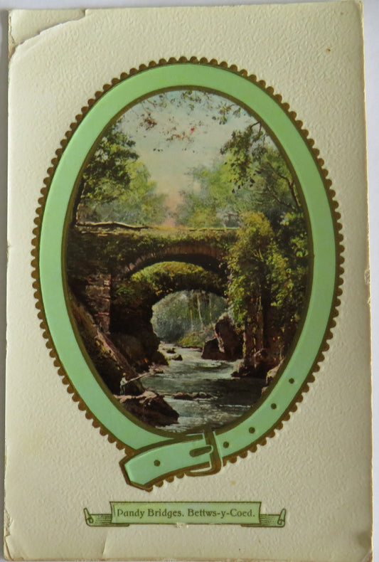 Vintage Postcard of Pandy Bridges Bettws-Y-Coed 1909