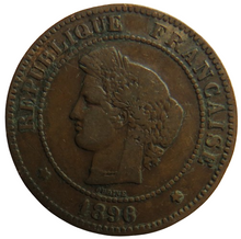 Load image into Gallery viewer, 1896-A France 5 Centimes Coin
