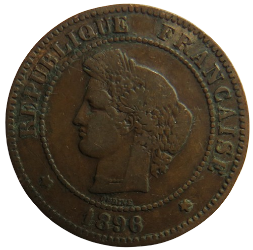 1896-A France 5 Centimes Coin