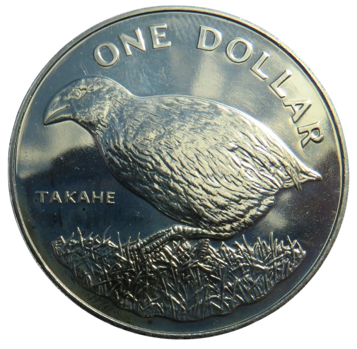 1982 New Zealand $1 One Dollar Coin - Takahe