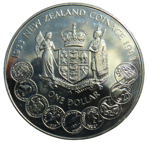 1933-1983 New Zealand $1 One Dollar Coin - Coinage