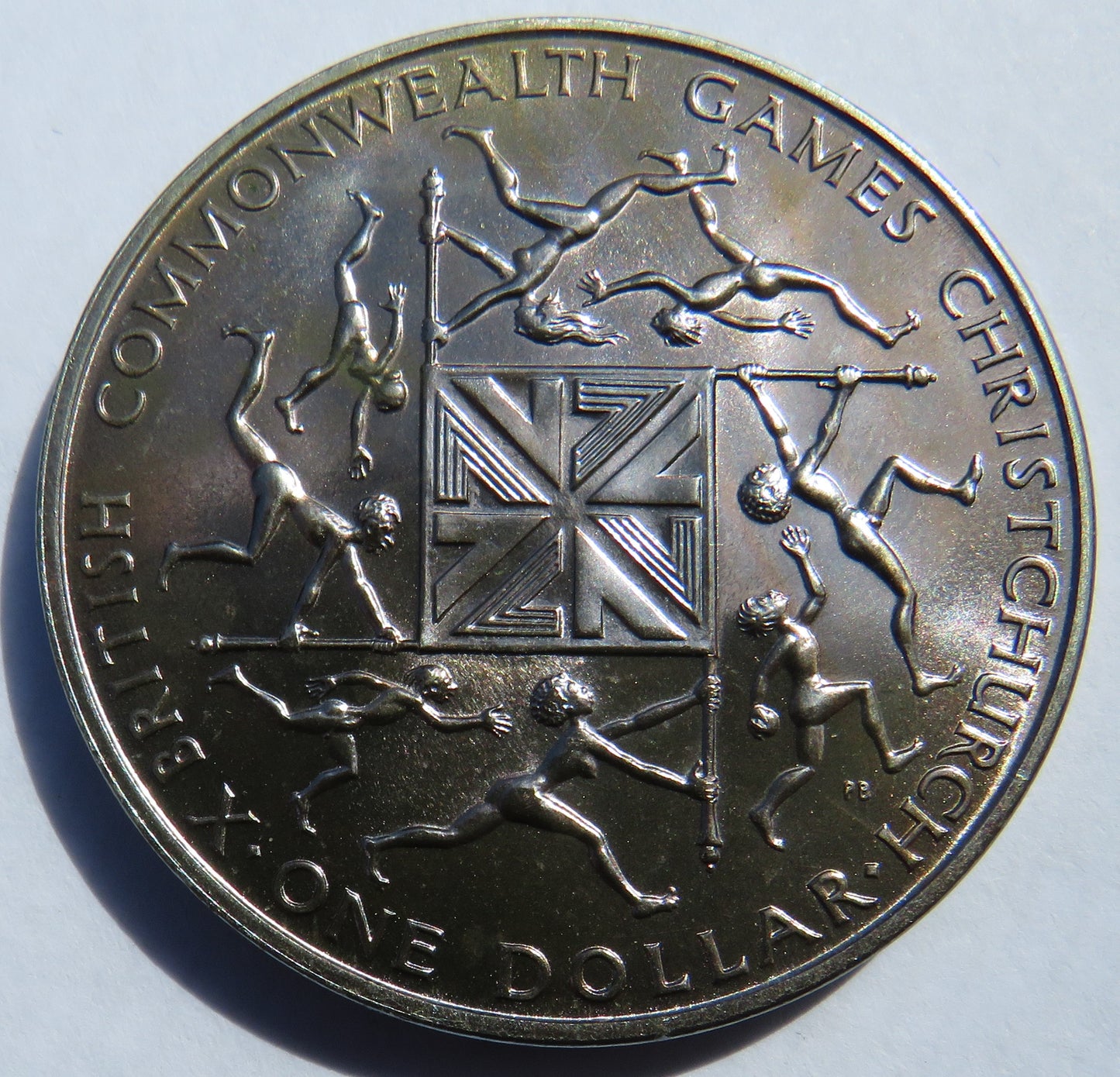 1974 New Zealand $1 One Dollar Coin Commonwealth Games