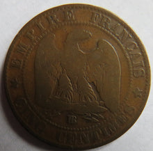 Load image into Gallery viewer, 1865-BB France Napoleon III 5 Centimes Coin
