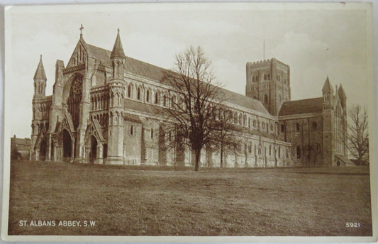 Vintage Postcard of St Albans Abbey, South West