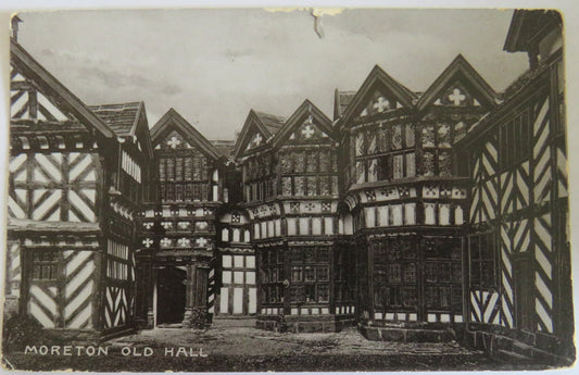 Vintage Postcard of Moreton Old Hall 1909