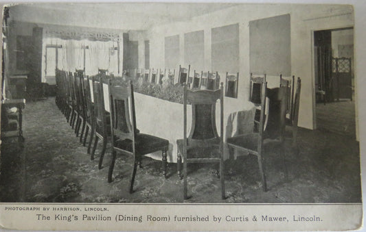 Vintage Postcard of The King's Pavilion Furnished By Curtis & Mawer, Lincoln
