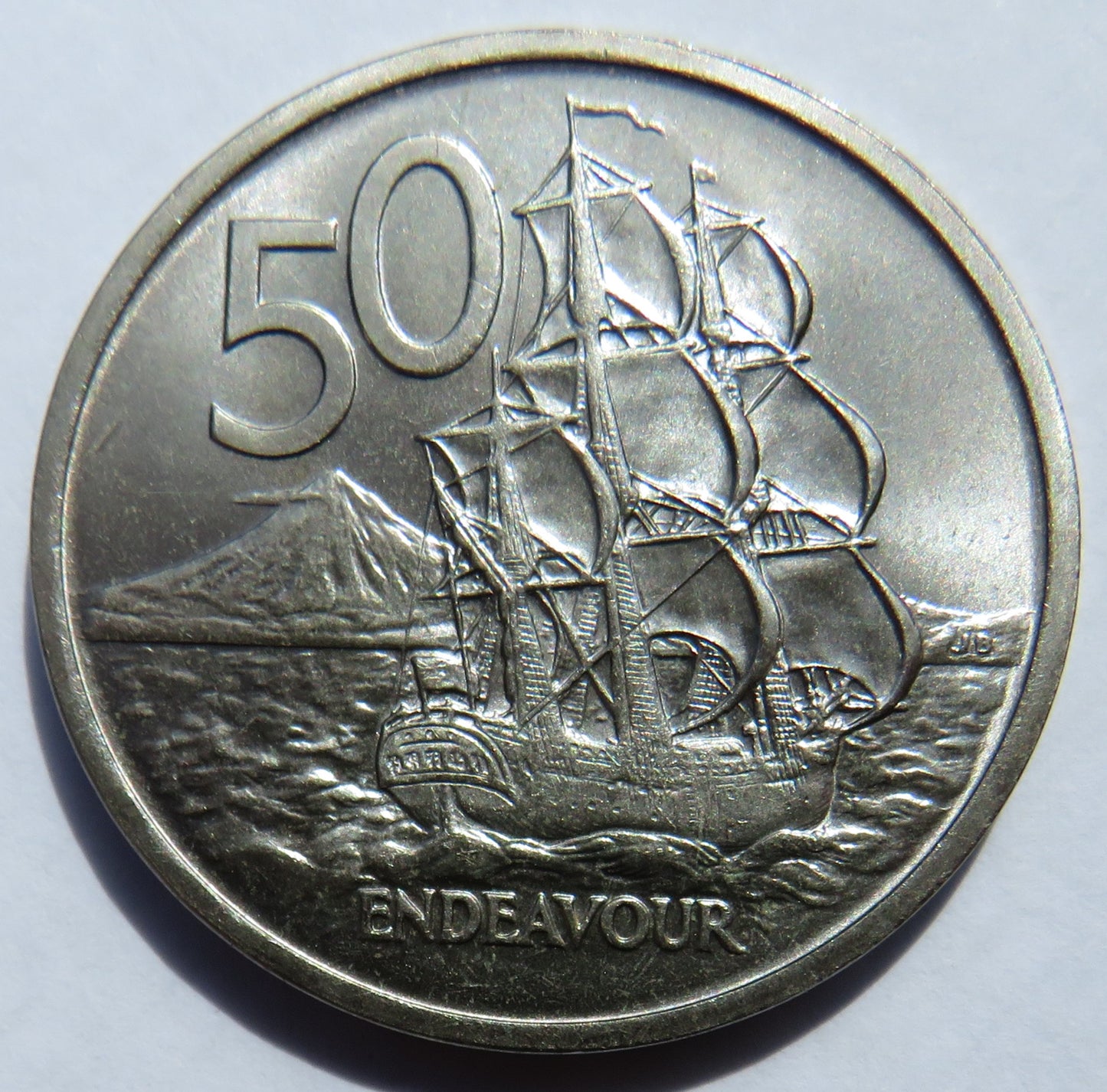 1969 Queen Elizabeth II New Zealand 50 Cents Coin In High Grade