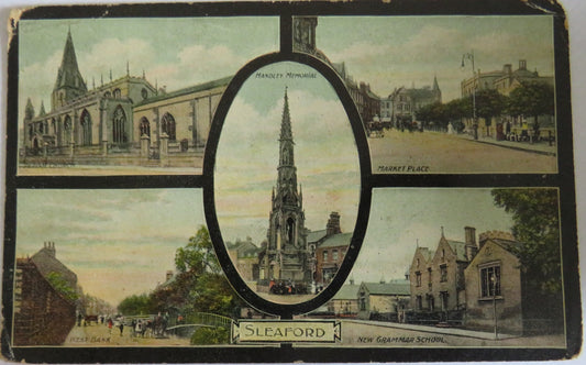 Vintage Postcard of Sleaford 1907