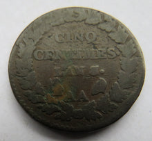 Load image into Gallery viewer, 1799-1800-AA France Lan 8 5 Centimes Coin
