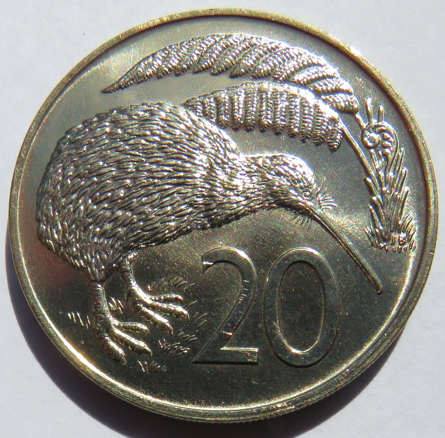 1973 Queen Elizabeth II New Zealand 20 Cents Coin In High Grade