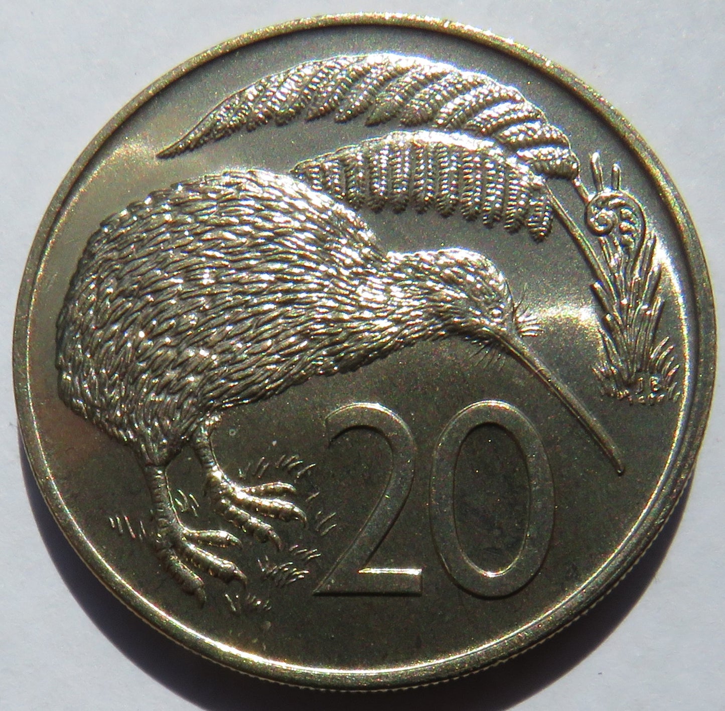 1973 Queen Elizabeth II New Zealand 20 Cents Coin In High Grade