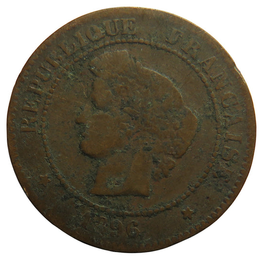 1876-A France 5 Centimes Coin