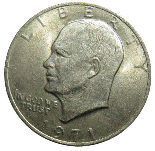 1971 USA Eisenhower $1 One Dollar Coin
