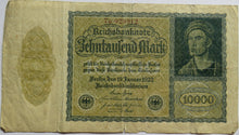 Load image into Gallery viewer, 1922 Germany 10000 Marks Banknote
