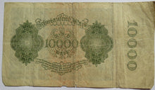 Load image into Gallery viewer, 1922 Germany 10000 Marks Banknote
