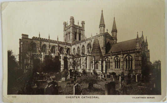 Vintage Postcard of Chester Cathedral 1914