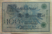 Load image into Gallery viewer, 1908 Germany 100 Marks Banknote
