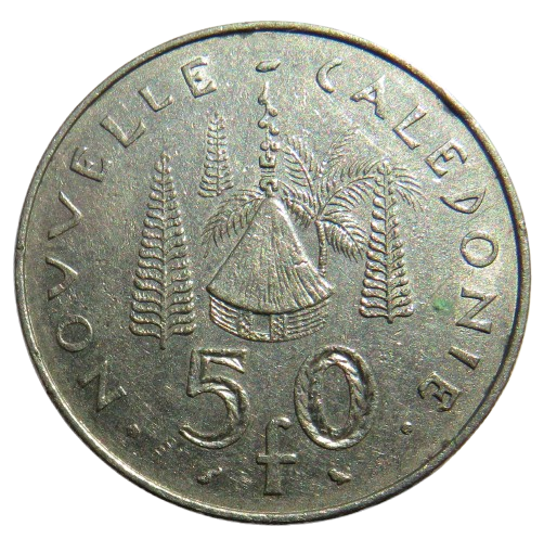 1967 New Caledonia 50 Francs Coin