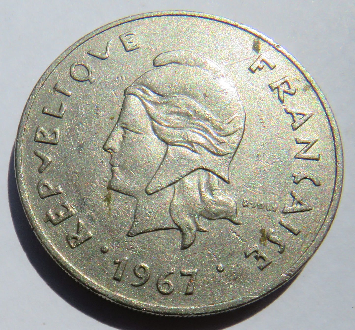 1967 New Caledonia 50 Francs Coin