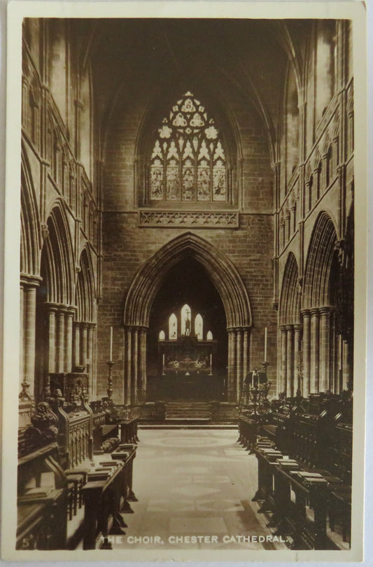 Vintage Postcard of The Choir, Chester Cathedral