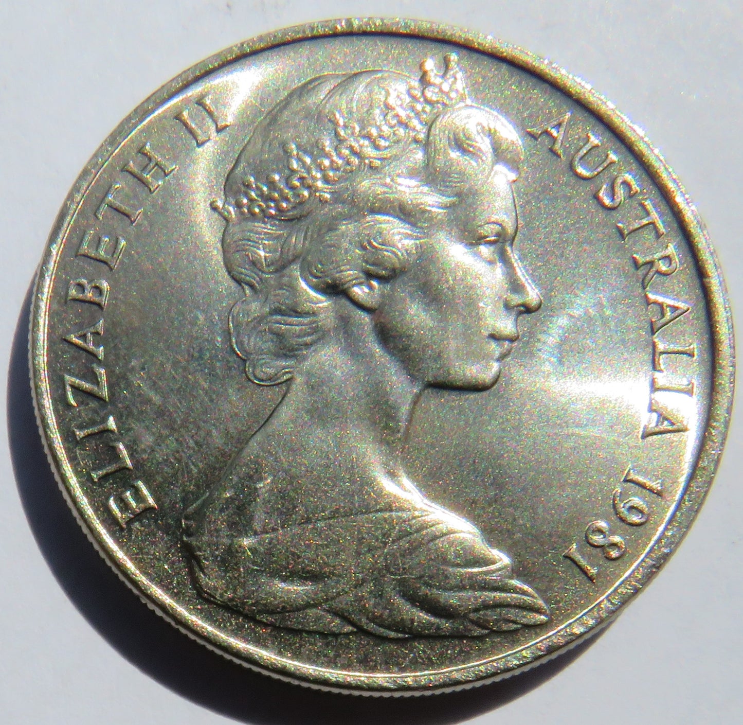 1981 Queen Elizabeth II Australia 20 Cents Coin In High Grade