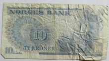 Load image into Gallery viewer, 1979 Norway 10 Kroner Banknote
