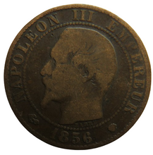 Load image into Gallery viewer, 1856-MA France 5 Centimes Coin
