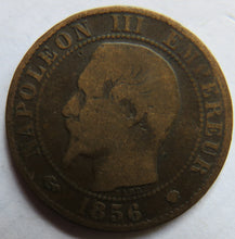 Load image into Gallery viewer, 1856-MA France 5 Centimes Coin
