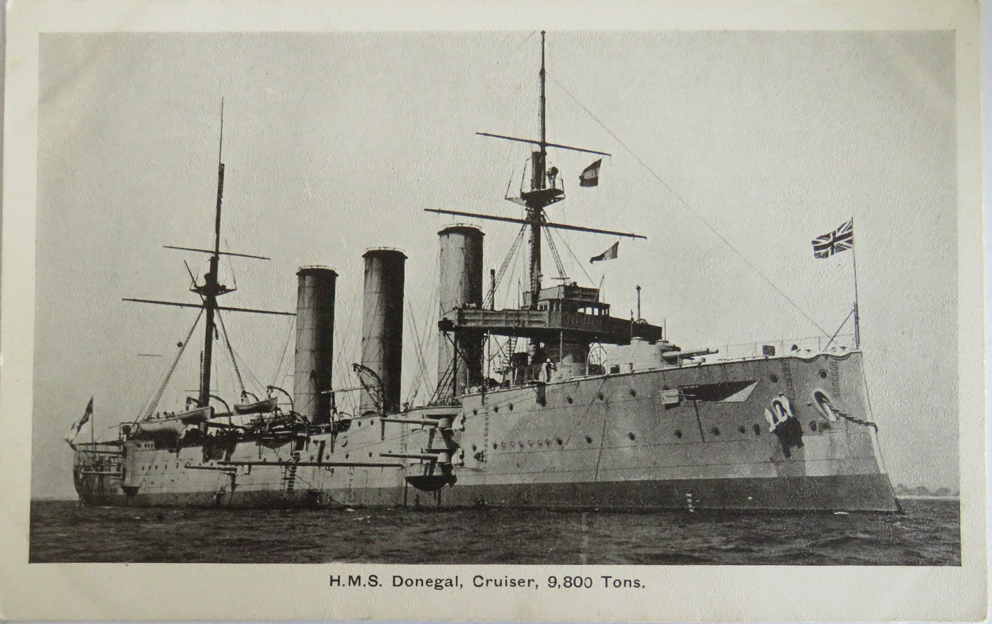 Vintage Warship Postcard of The H.M.S. "Donegal" Cruiser