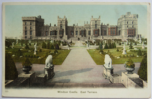 Vintage Postcard of Windor Castle, East Terrace, 1904