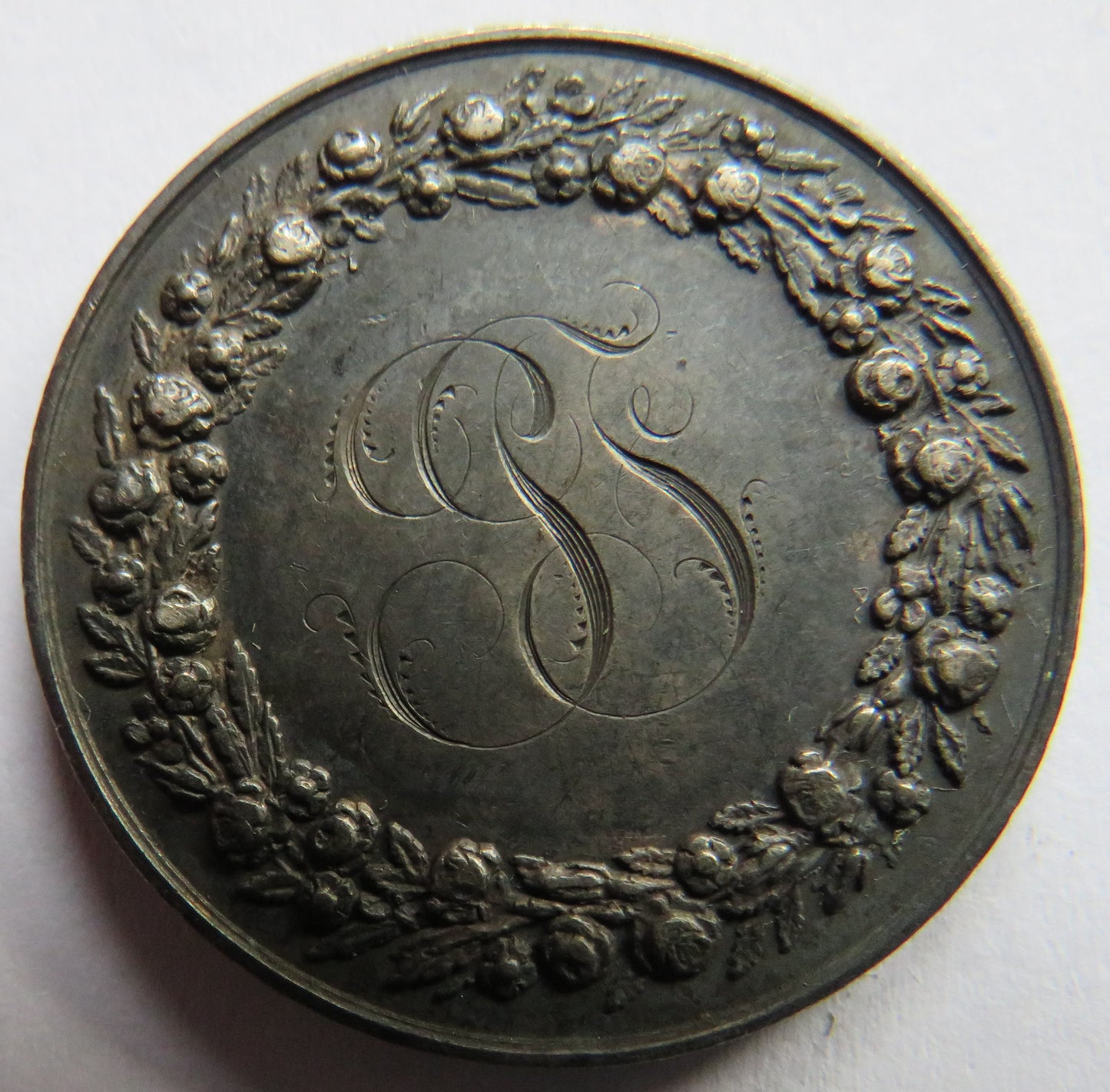 Antique 1871 Silver Medal By Pingret Mariage Chretien / Marriage Medal