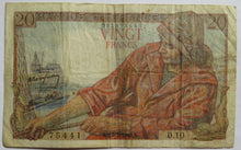 Load image into Gallery viewer, 1942 France 20 Francs Banknote
