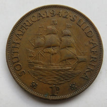 Load image into Gallery viewer, 1942 King George VI South Africa One Penny Coin
