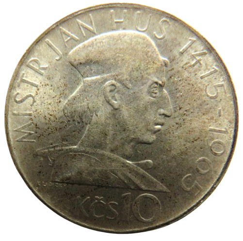 1965 Czechoslovakia Silver 10 Korun Coin