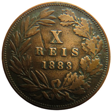 Load image into Gallery viewer, 1883 Portugal 10 Reis Coin
