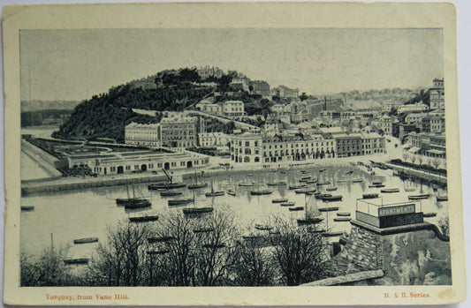 Vintage Postcard of Torquay from Vane Hill