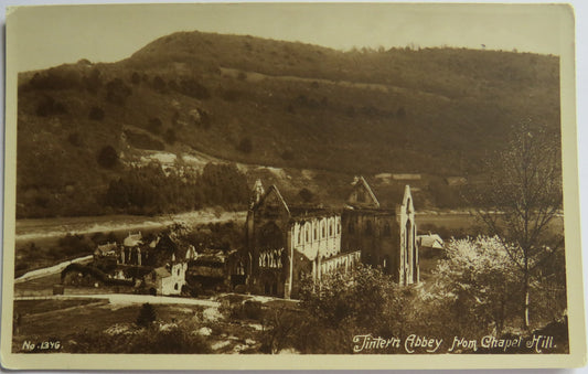 Vintage Postcard of Tintern Abbey from Chapel Hill