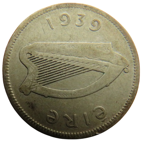 1939 Ireland Silver One Shilling Coin