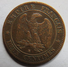 Load image into Gallery viewer, 1857-B France Napoleon III France 2 Centimes Coin
