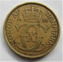 Load image into Gallery viewer, 1934 Denmark One Krone Coin
