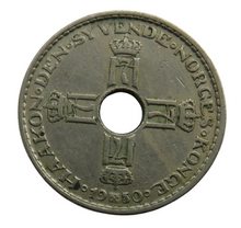 Load image into Gallery viewer, 1950 Norway One Krone Coin
